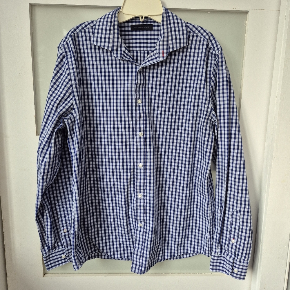 Tommy Hilfiger Slim Fit Mens Shirt Size 16 (L)